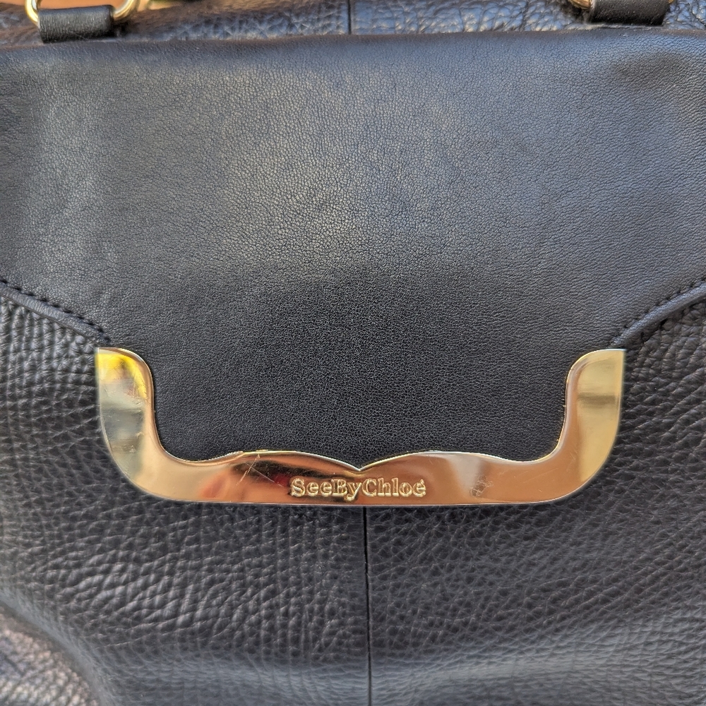 See By Chloe Black Leather Tote Bag - Picture 7 of 14